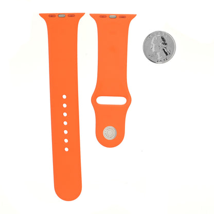 Hermes Silicone 44mm Apple Sports Watch Single Tour Band Orange 2 of 4