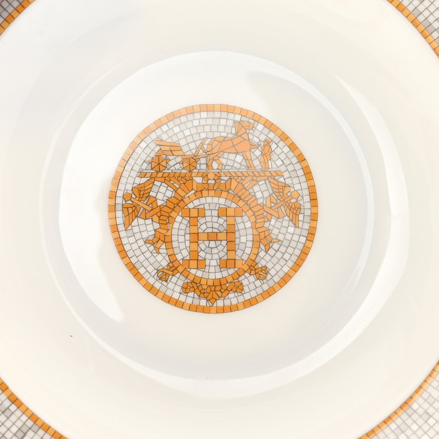 Porcelain Mosaique Au 24 Platine Soup Plate Set of 2