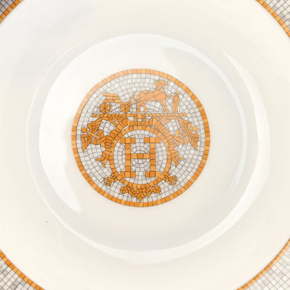 Hermes Porcelain Mosaique Au 24 Platine Soup Plate Set of 2 4 of 8