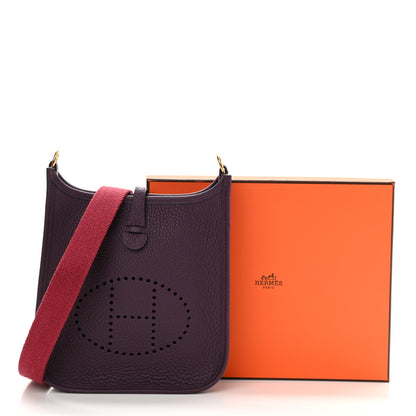 Hermes Taurillon Clemence Amazone Evelyne TPM Cassis Rouge Grenat 11 of 11