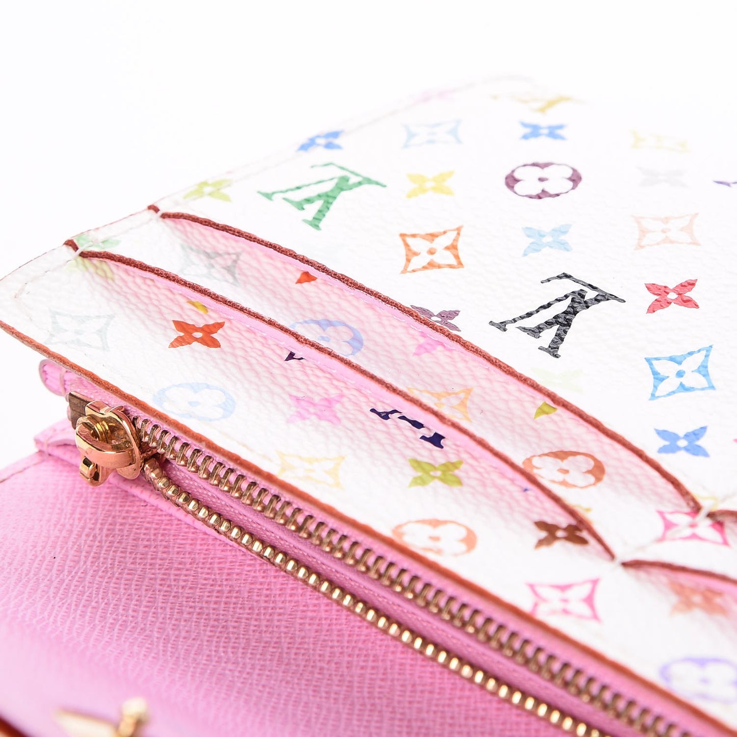 Monogram Multicolor Sarah Wallet White Litchi