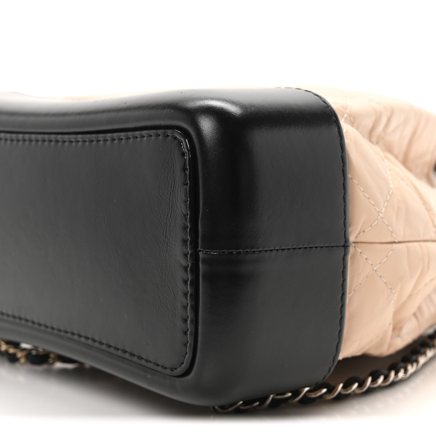 Chanel Aged Calfskin Quilted Small Gabrielle Backpack Beige Black 10 of 10