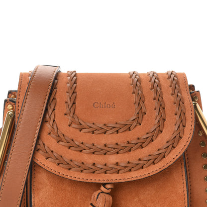 Chloe Suede Calfskin Braided Mini Hudson Shoulder Bag Tannish Red 10 of 10