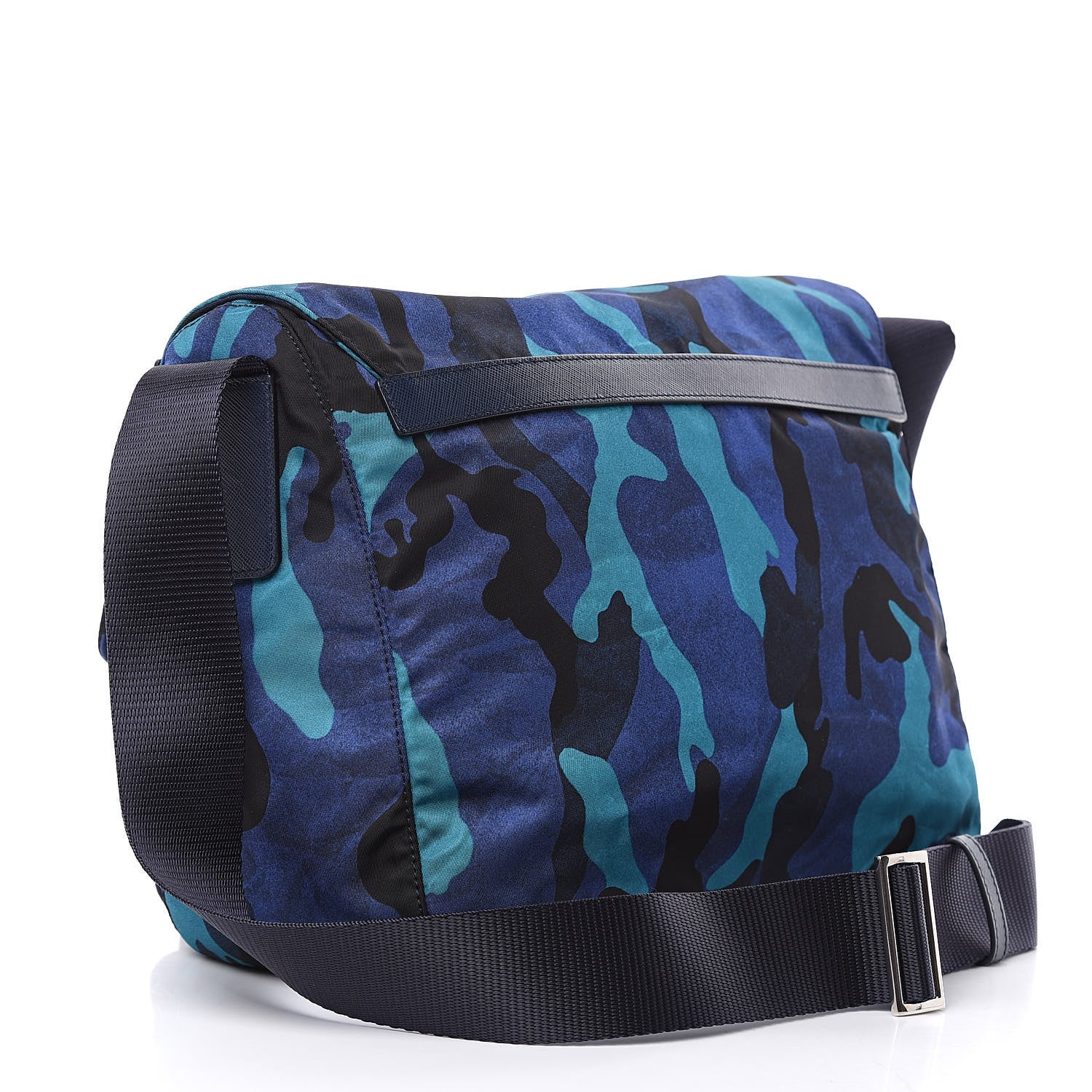 Prada Tessuto Nylon Camouflage Messenger Bag Royal 3 of 11