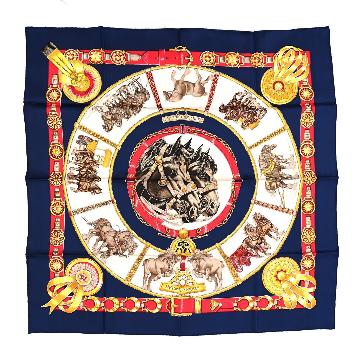 Silk Chevaux De Trait Scarf 90