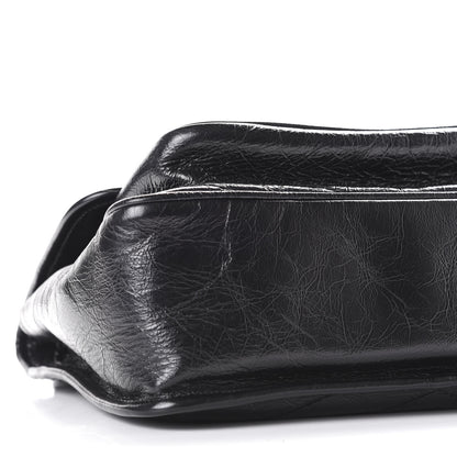 Saint Laurent Crinkled Calfskin Matelasse Monogram Medium Niki Chain Satchel Black 7 of 13