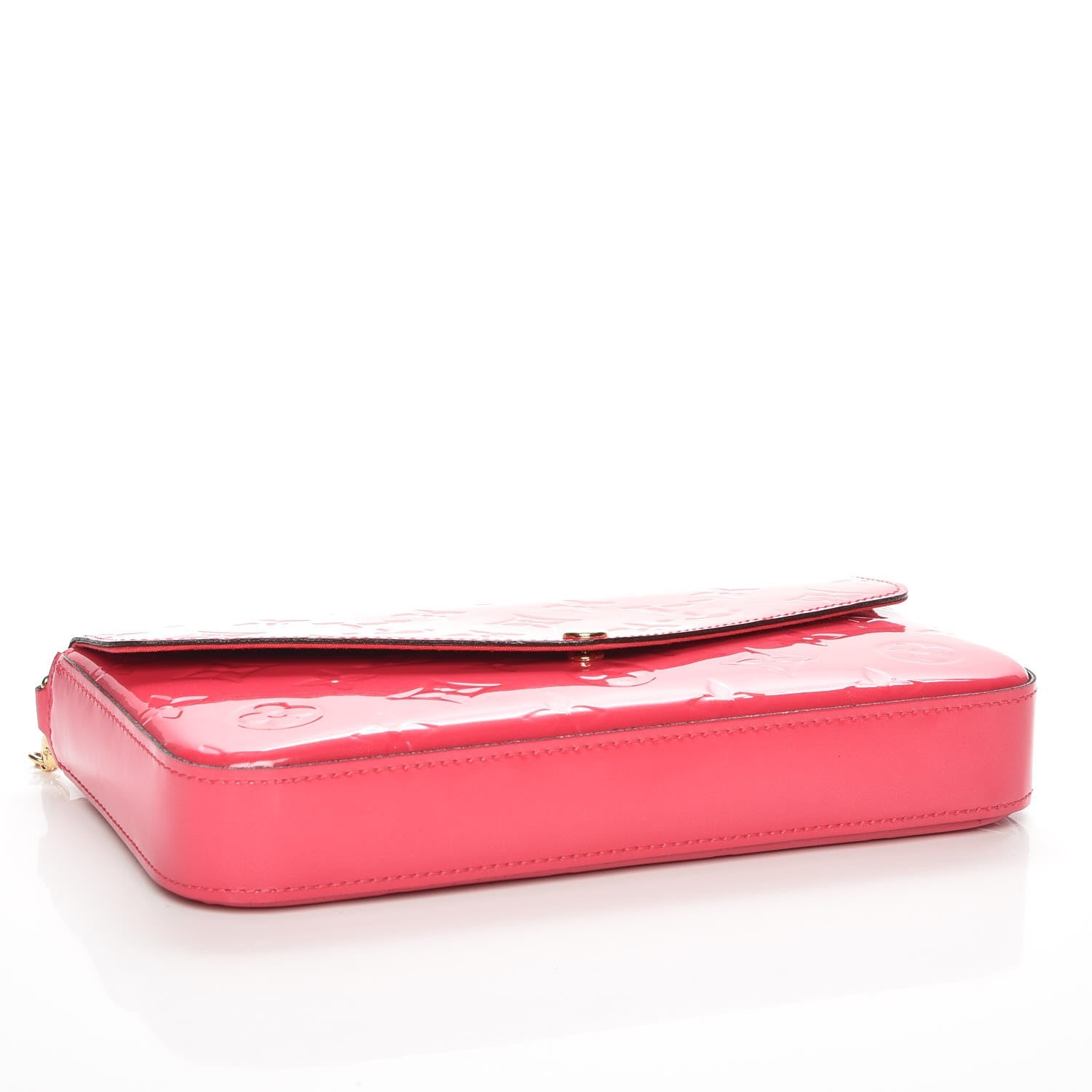 Louis Vuitton Vernis Felicie Pochette Chain Wallet Hot Pink 4 of 8