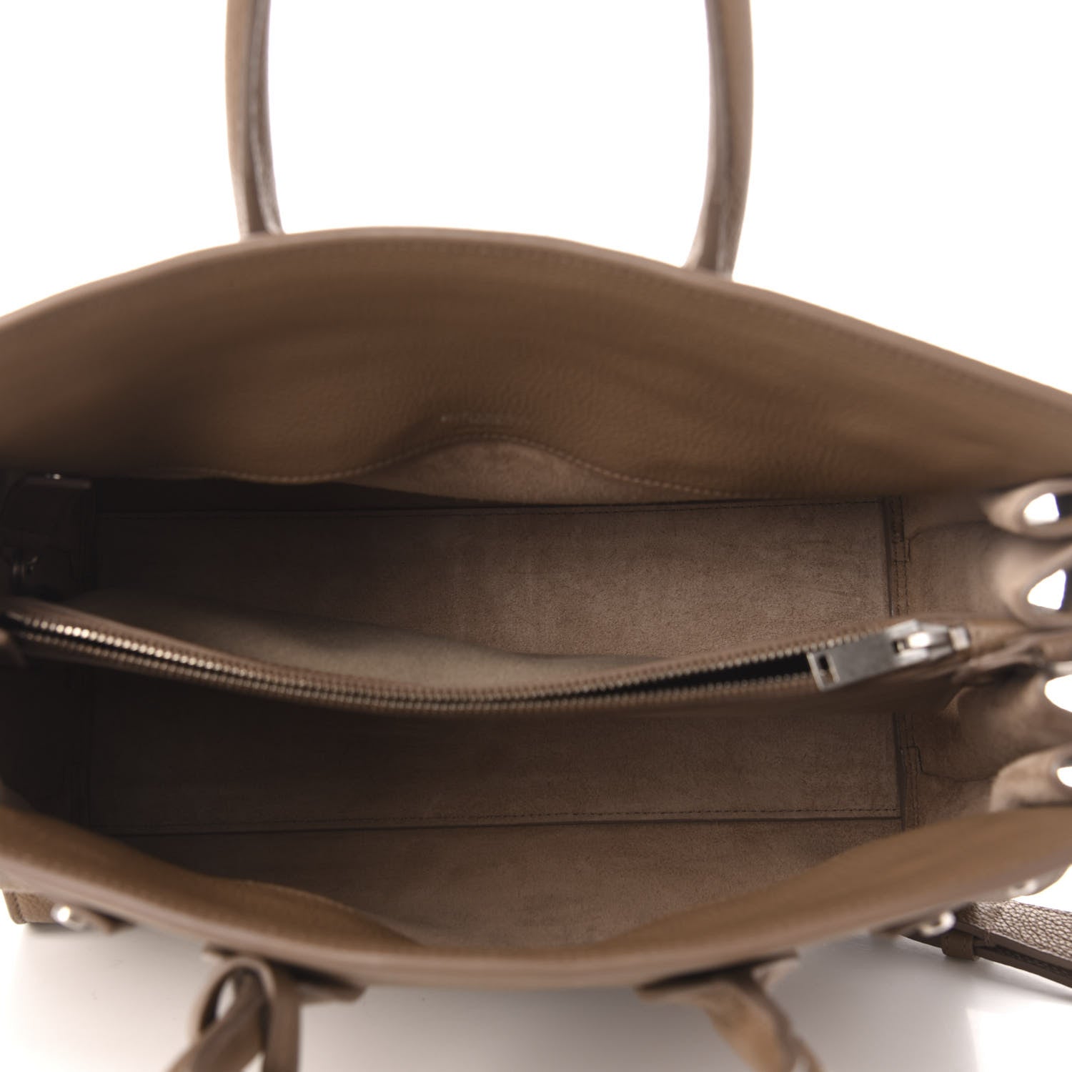 Saint Laurent Grained Calfskin Small Supple Sac De Jour Taupe 5 of 11