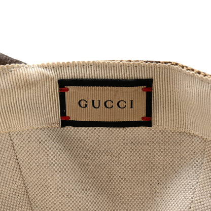 Gucci Monogram Jumbo GG Baseball Hat S 56 Camel Ebony 9 of 13