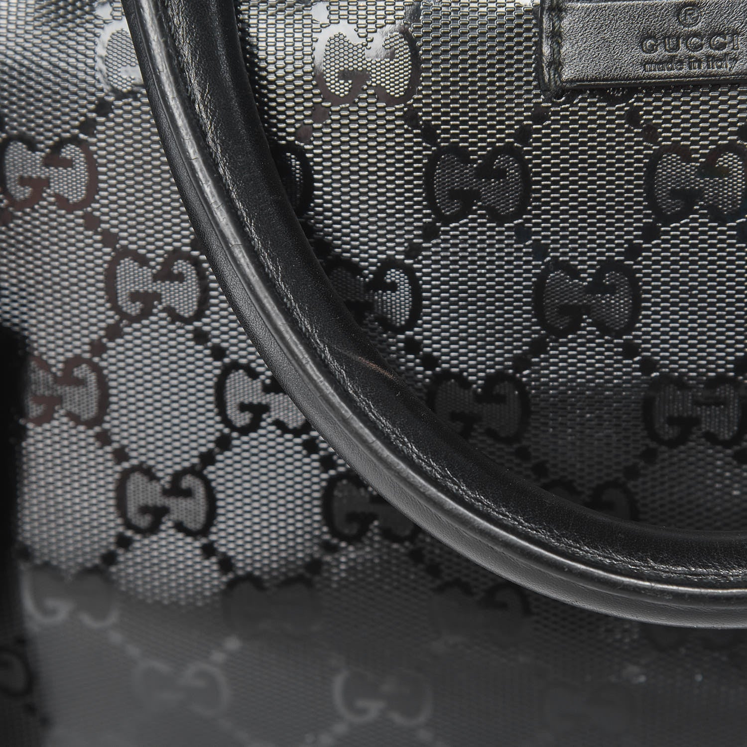 Gucci Imprime Monogram Medium Travel Bag Black 10 of 25