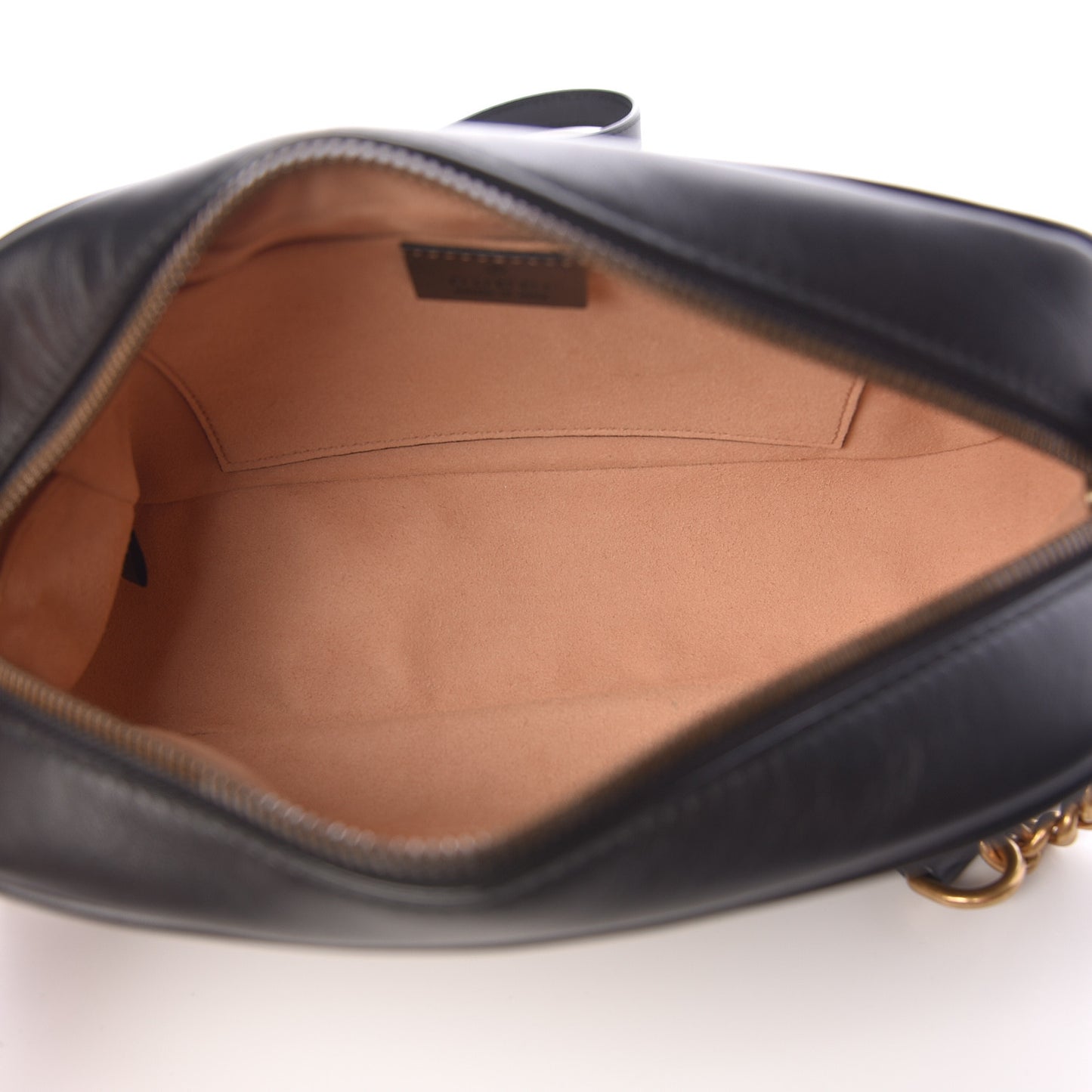 Calfskin Matelasse Small GG Marmont Chain Shoulder Bag Black