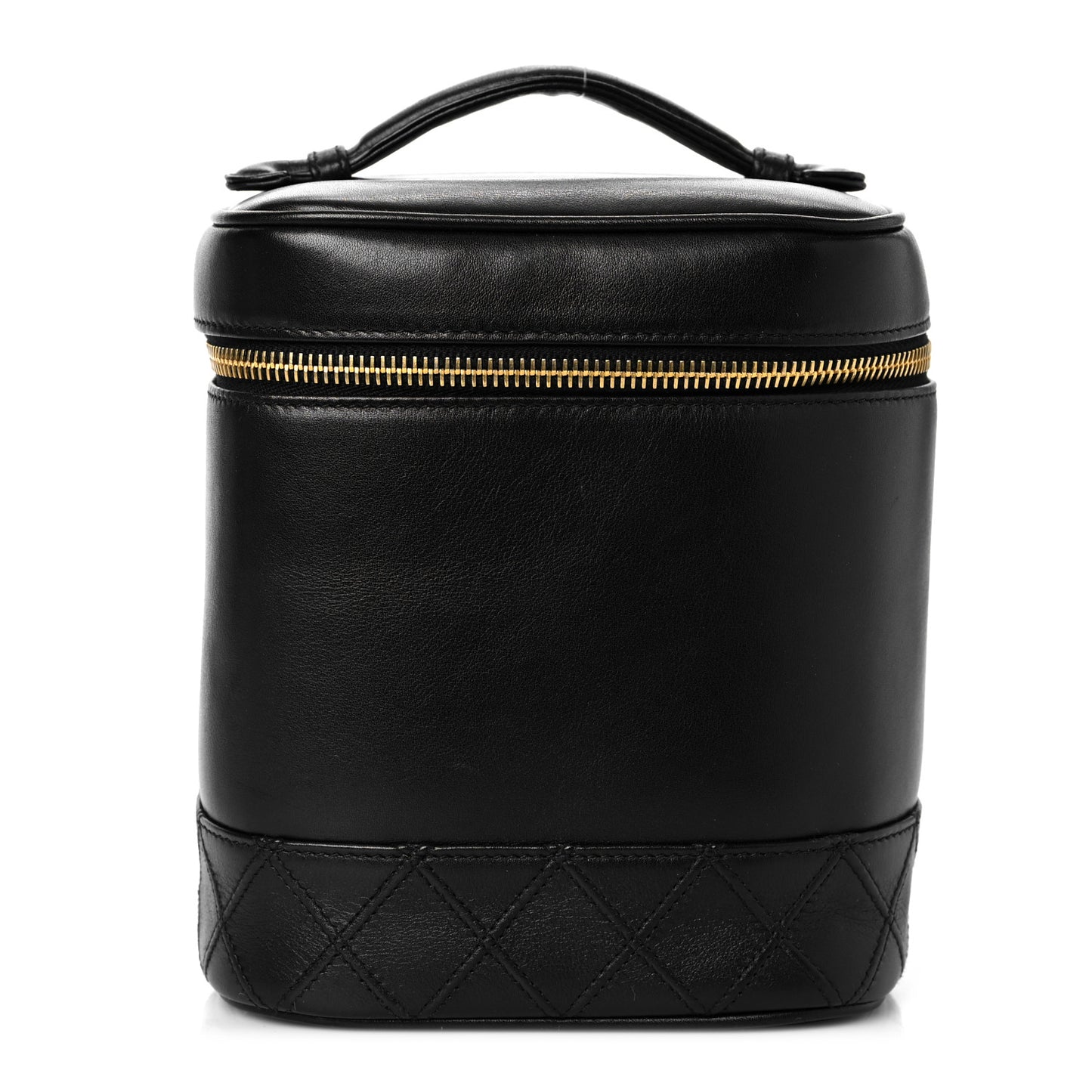 Lambskin Vanity Cosmetic Case Black