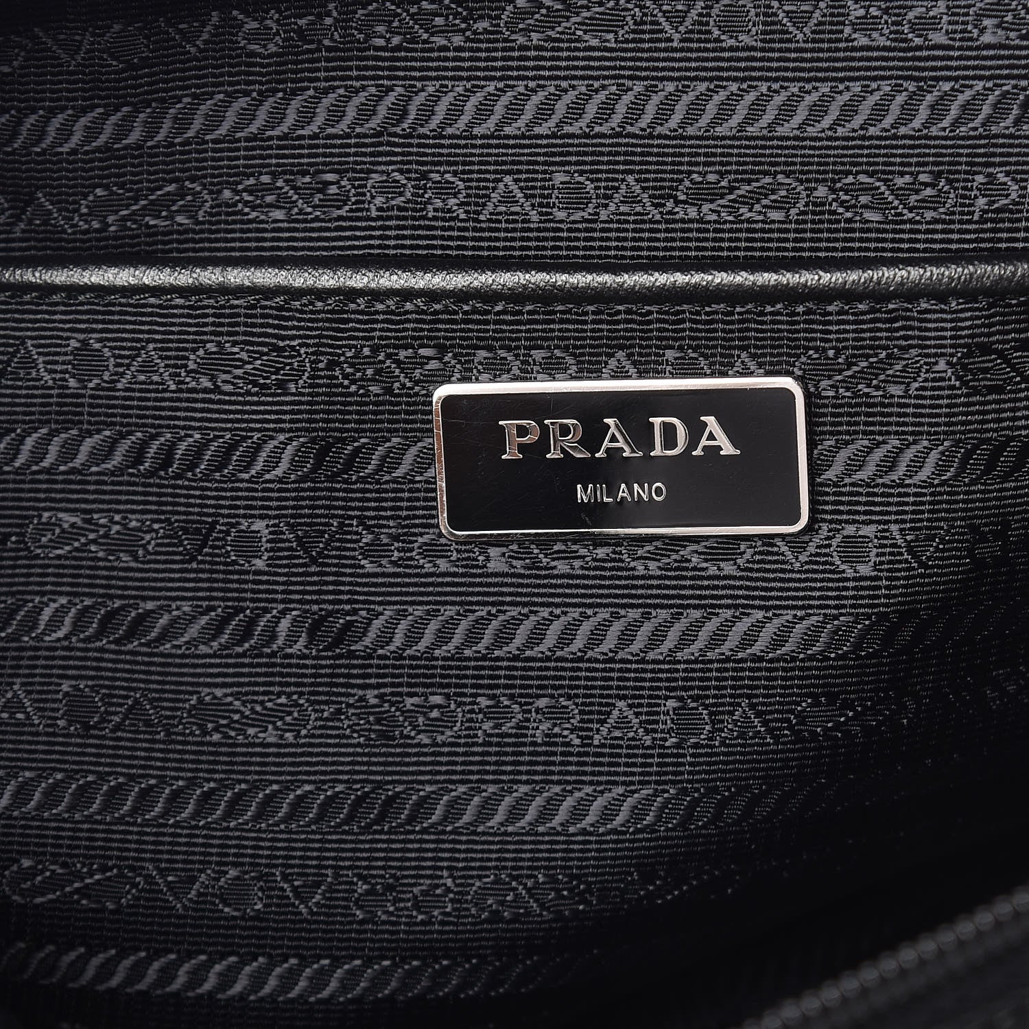 Prada Tessuto Nylon Saffiano Messenger Bag Black 8 of 9