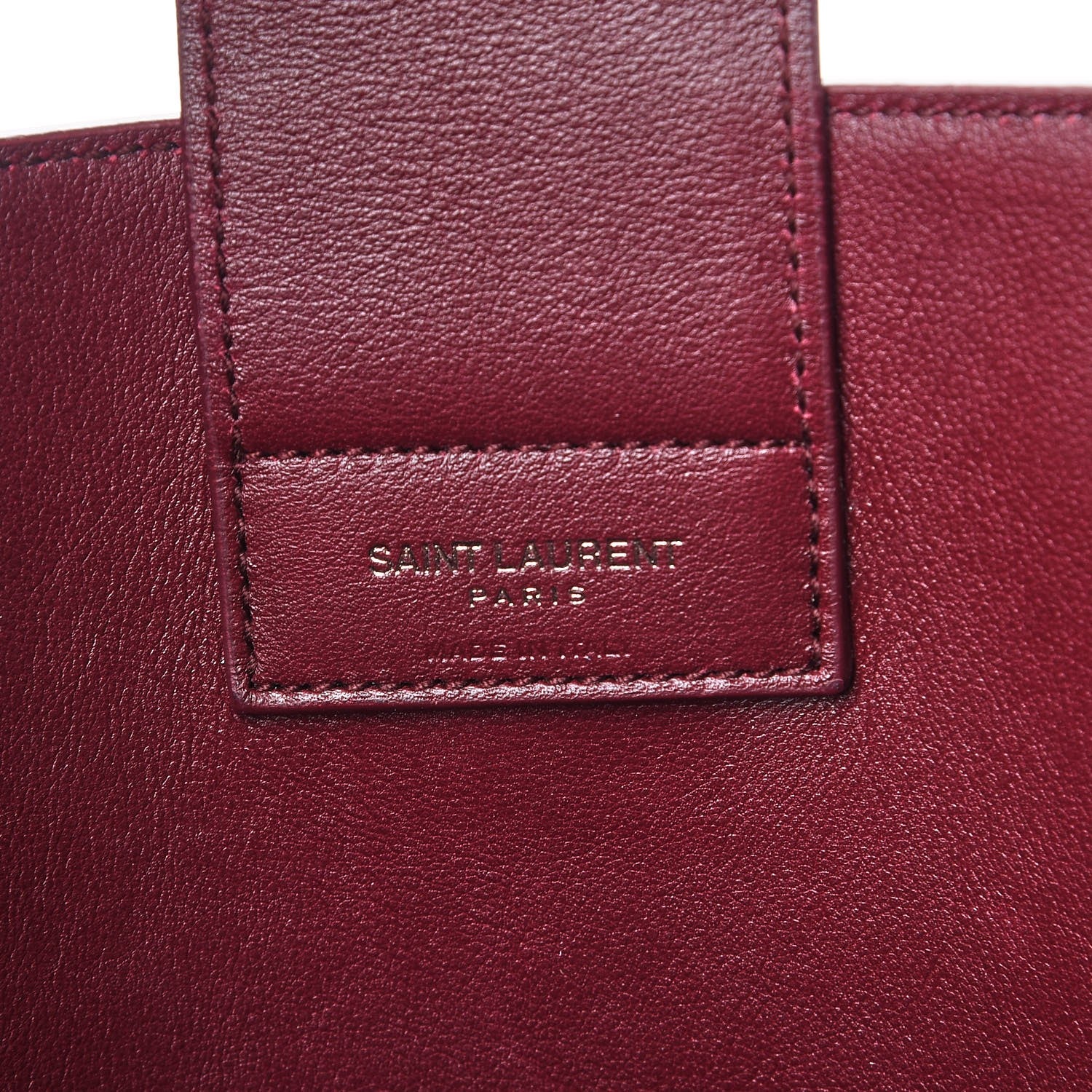 Saint Laurent Calfskin Medium Amber Tote Rouge Legion 8 of 14