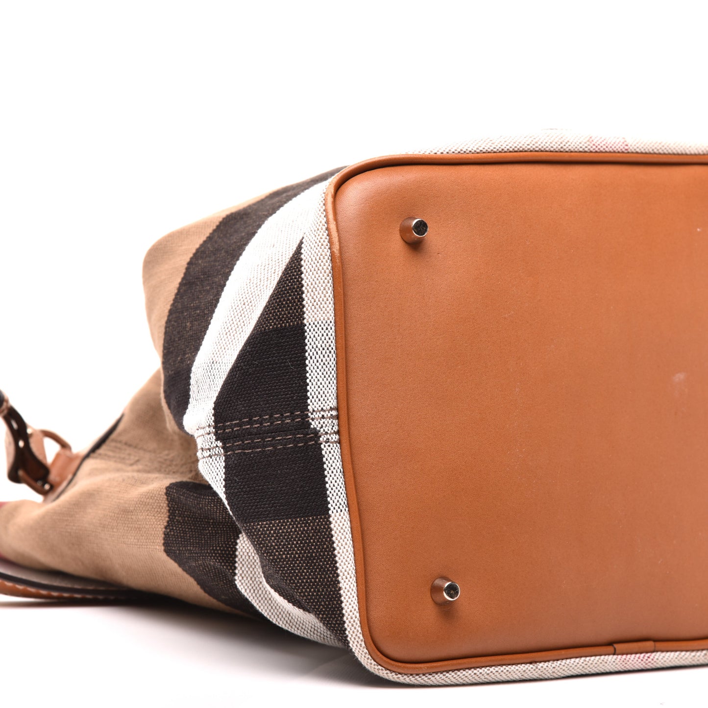 Canvas Mega Check Medium Ashby Hobo Saddle Brown