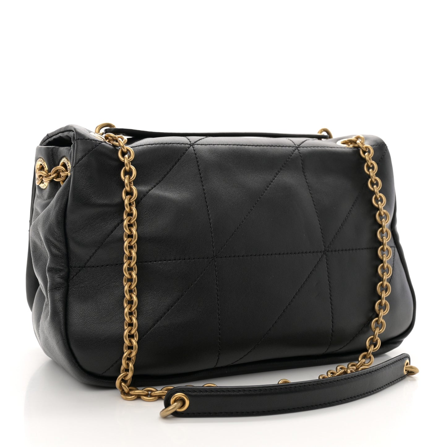 Lambskin Matelasse Monogram Small Jamie 4.3 Black