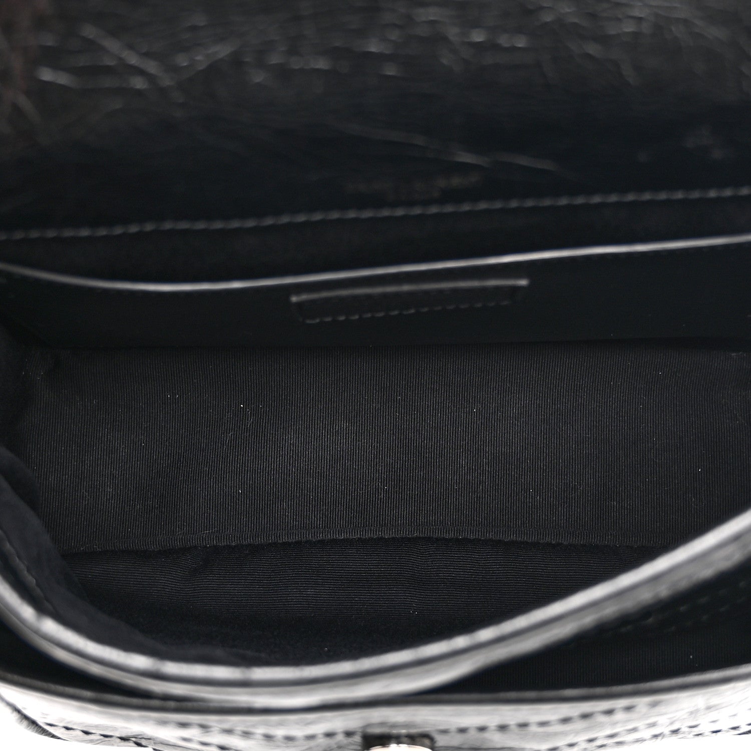 Saint Laurent Crinkled Calfskin Matelasse Monogram Baby Niki Chain Satchel Black 5 of 10