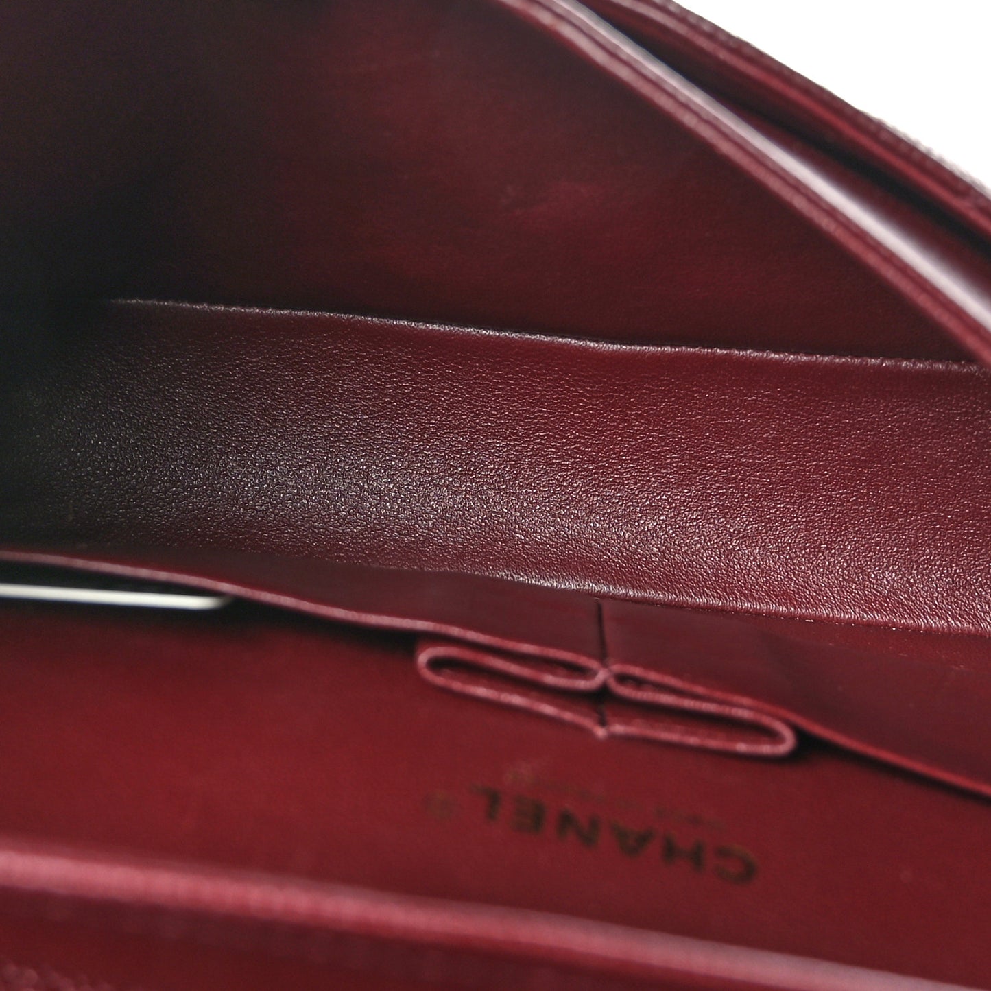 Caviar Quilted Medium Double Flap Dark Red