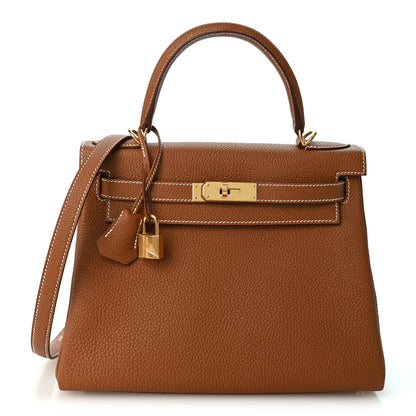 Hermes Togo Kelly Retourne 28 Gold 1 of 11