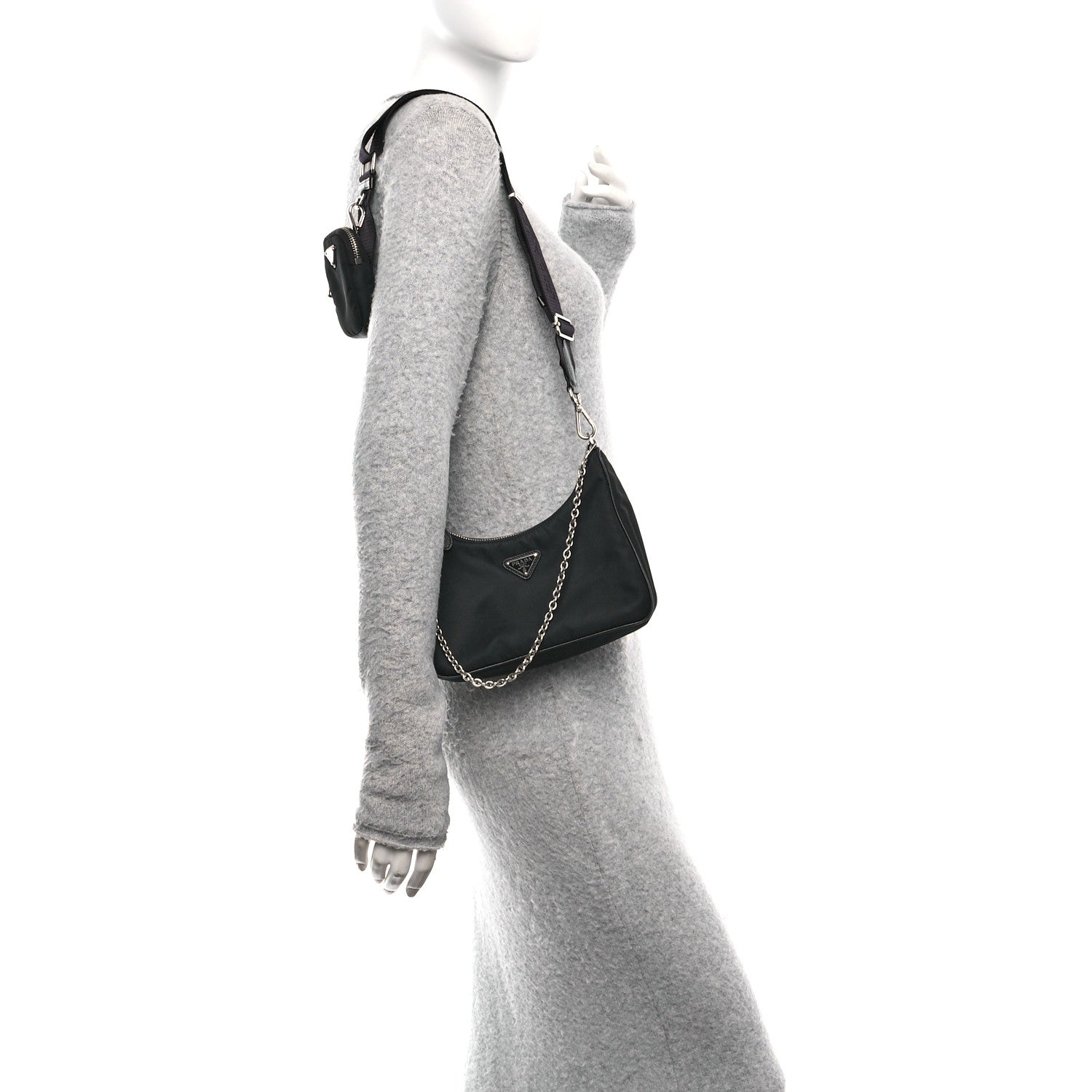 Prada Nylon Re-Edition 2005 Shoulder Bag Black 3 of 13
