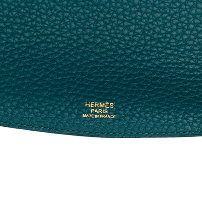 Hermes Taurillon Clemence Chevre Mysore Saut 25 Vert Bosphore 6 of 10