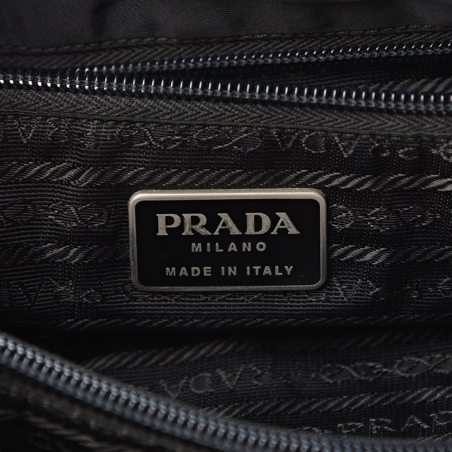 Prada Nylon Flat Messenger Bag Black 5 of 10