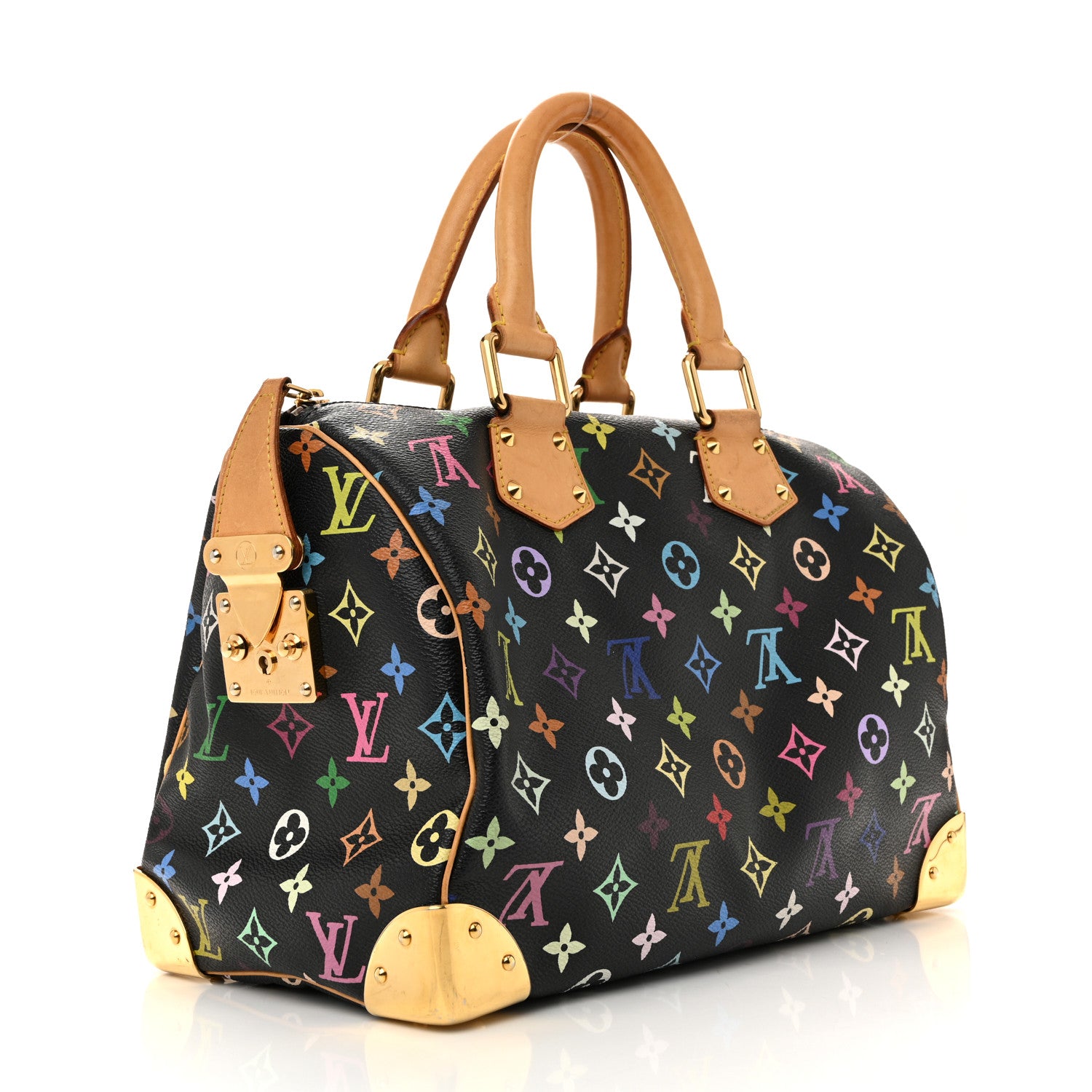 Louis Vuitton Monogram Multicolor Speedy 30 Black 3 of 15