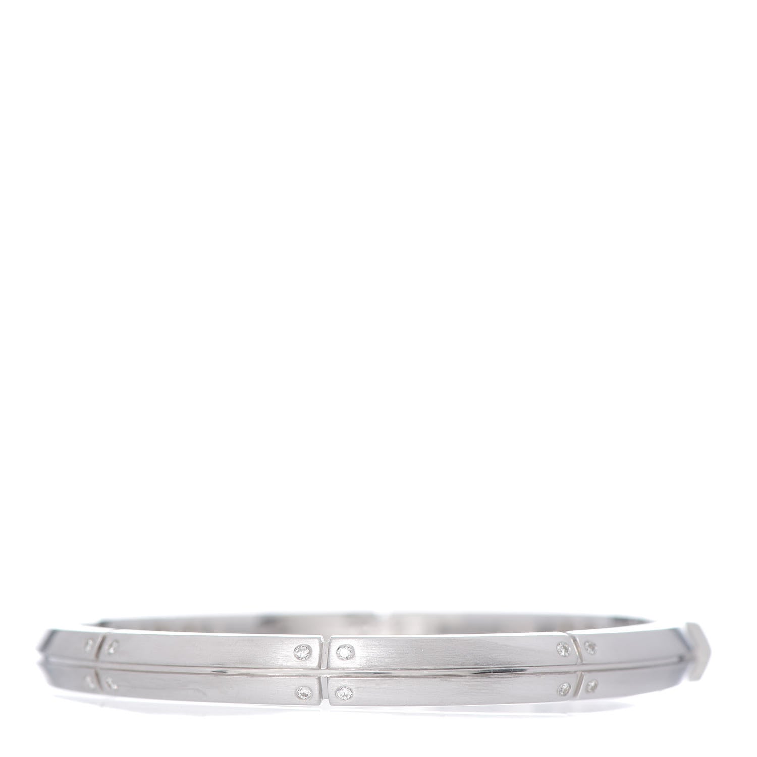 Tiffany 18K White Gold Diamond Streamerica Bangle Bracelet 3 of 5