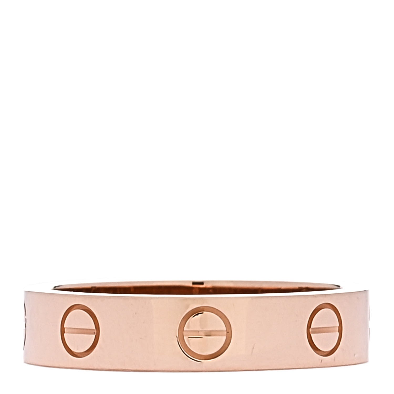 Cartier 18K Pink Gold Diamond 4mm LOVE Wedding Band Ring 50 5.25 3 of 4