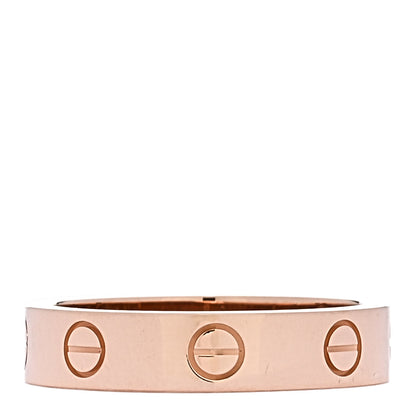 Cartier 18K Pink Gold Diamond 4mm LOVE Wedding Band Ring 50 5.25 3 of 4