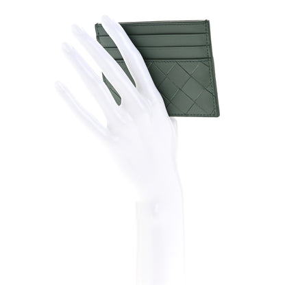 Bottega Veneta Nappa Intrecciato Card Holder Aloe 2 of 8