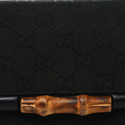 Gucci Monogram Bamboo Bar Continental Wallet Black 8 of 12