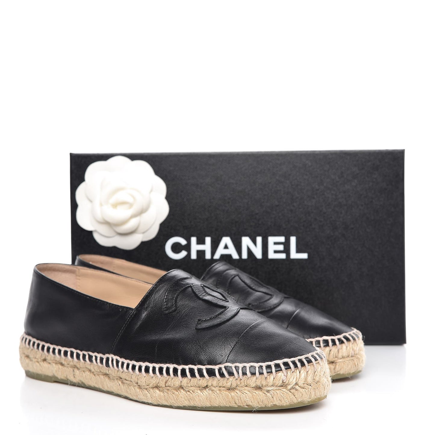 Lambskin CC Espadrilles 36 Black