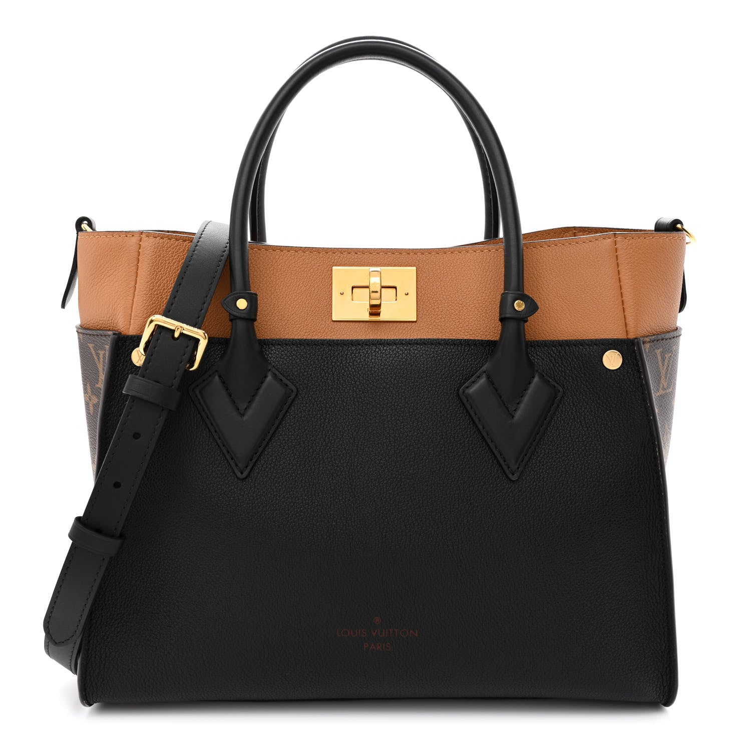Louis Vuitton Calfskin Monogram On My Side Black 1 of 10