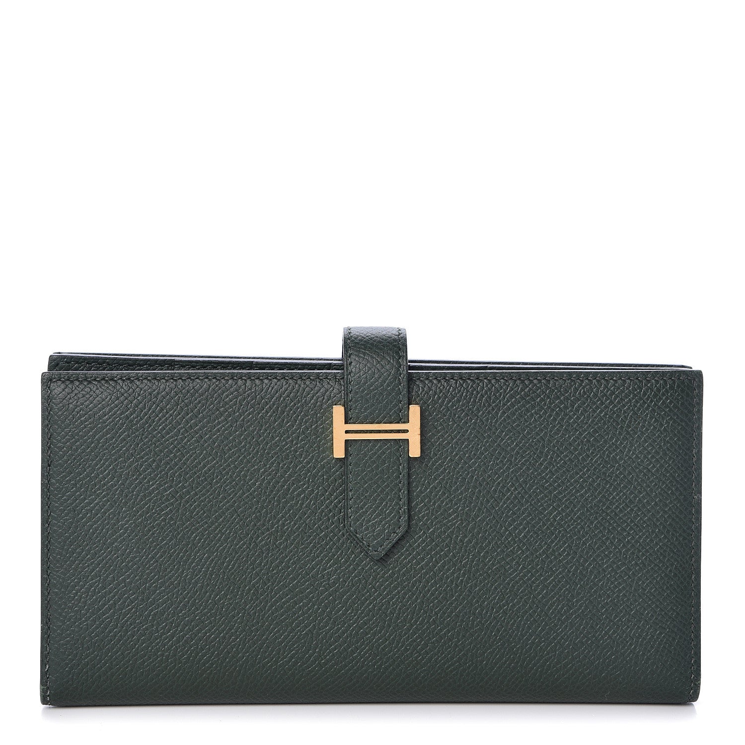 Hermes Epsom Bearn Gusset Wallet Vert Anglais 1 of 6