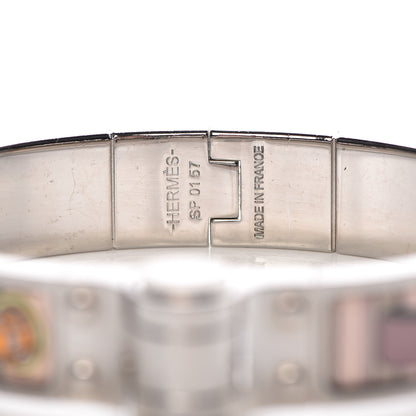 Hermes Enamel Printed Narrow Colliers De Chiens Hinged Bracelet S 4 of 4
