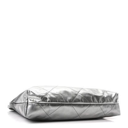 Chanel Metallic Shaded Calfskin Quilted Chanel 22 Black Silver 5 of 11
