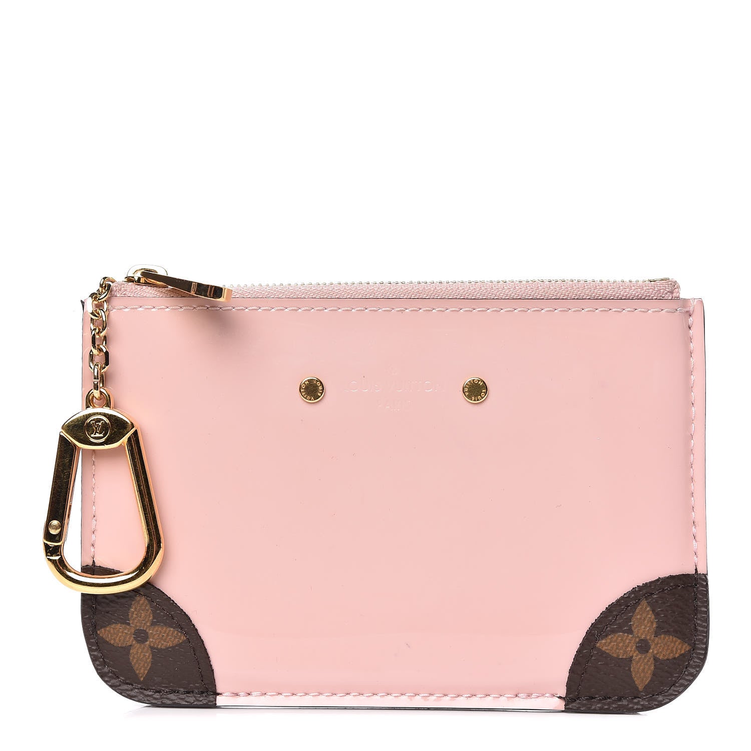 Louis Vuitton Patent Miroir Venice Key Pouch Rose Ballerine 1 of 8