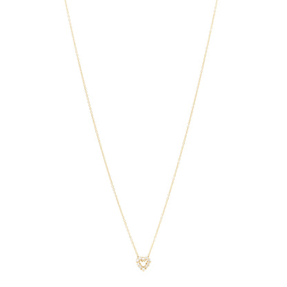 Roberto Coin 18K Yellow Gold Diamond Tiny Treasures Heart Pendant Necklace 1 of 4