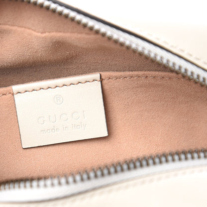 Gucci Calfskin Matelasse Mini GG Marmont Chain Shoulder Bag White 6 of 11