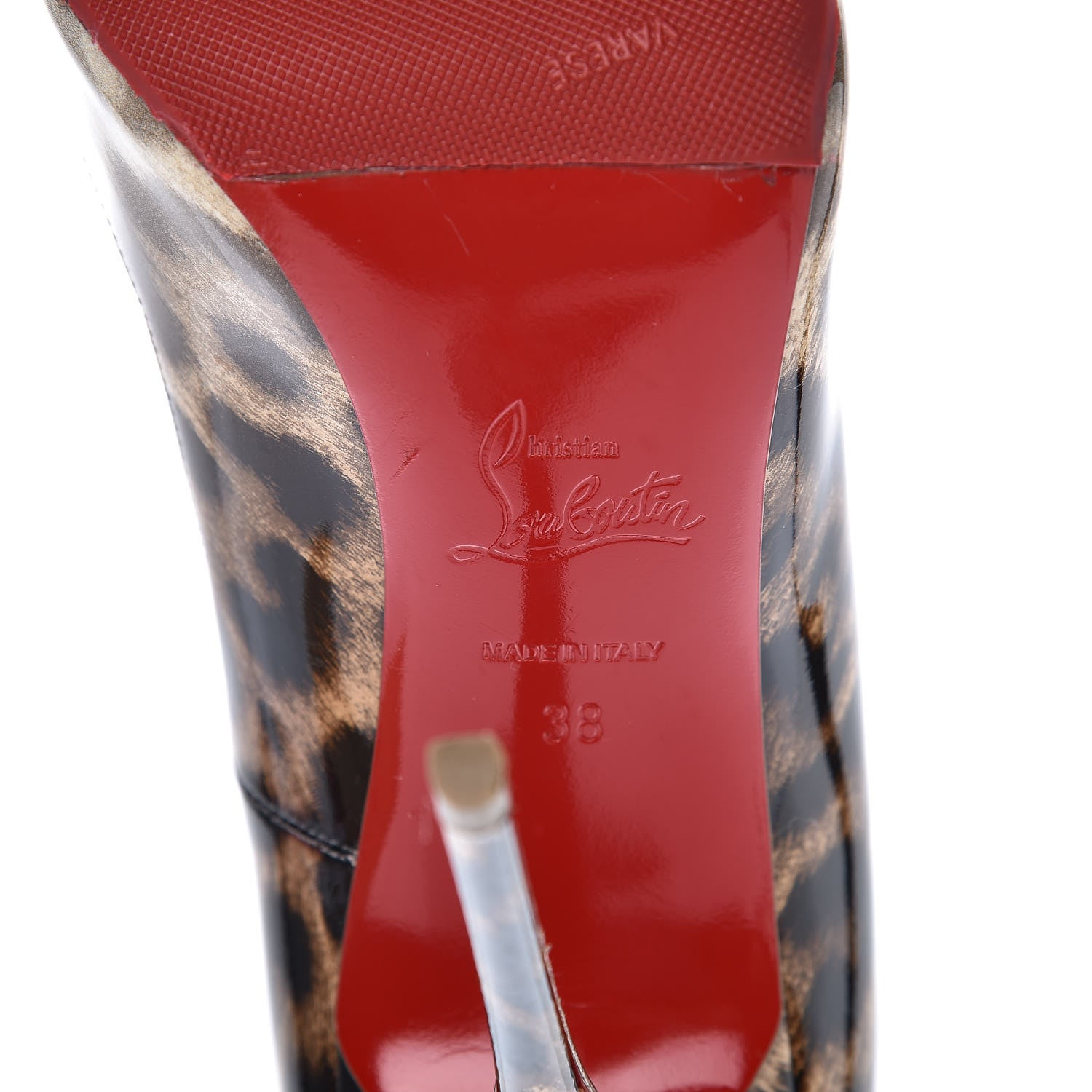 Christian Louboutin Patent Degrade Leopard So Kate 120 Pumps 38 White Leopard 7 of 11