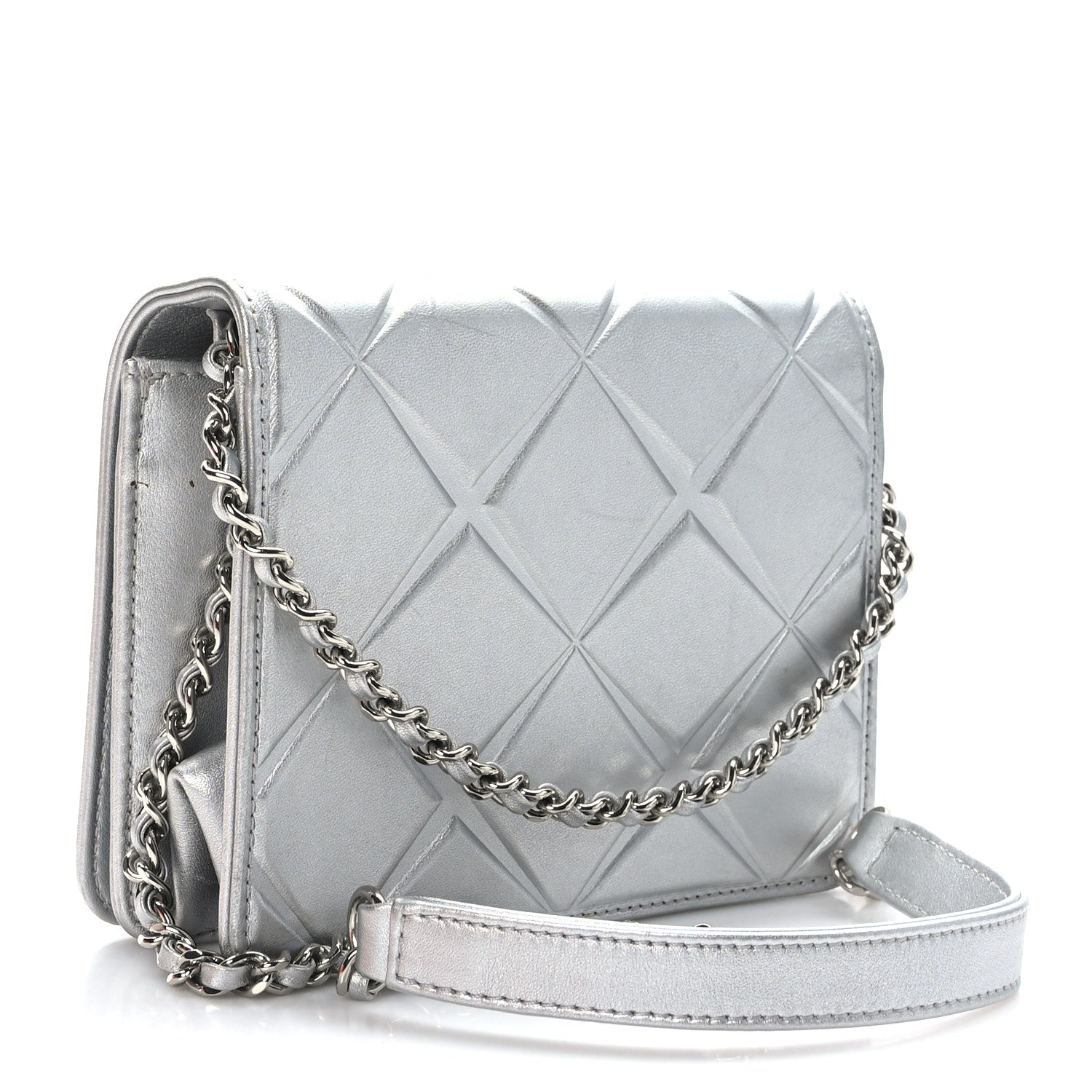 Chanel Metallic Calfskin Mini Propeller Flap Silver 3 of 10