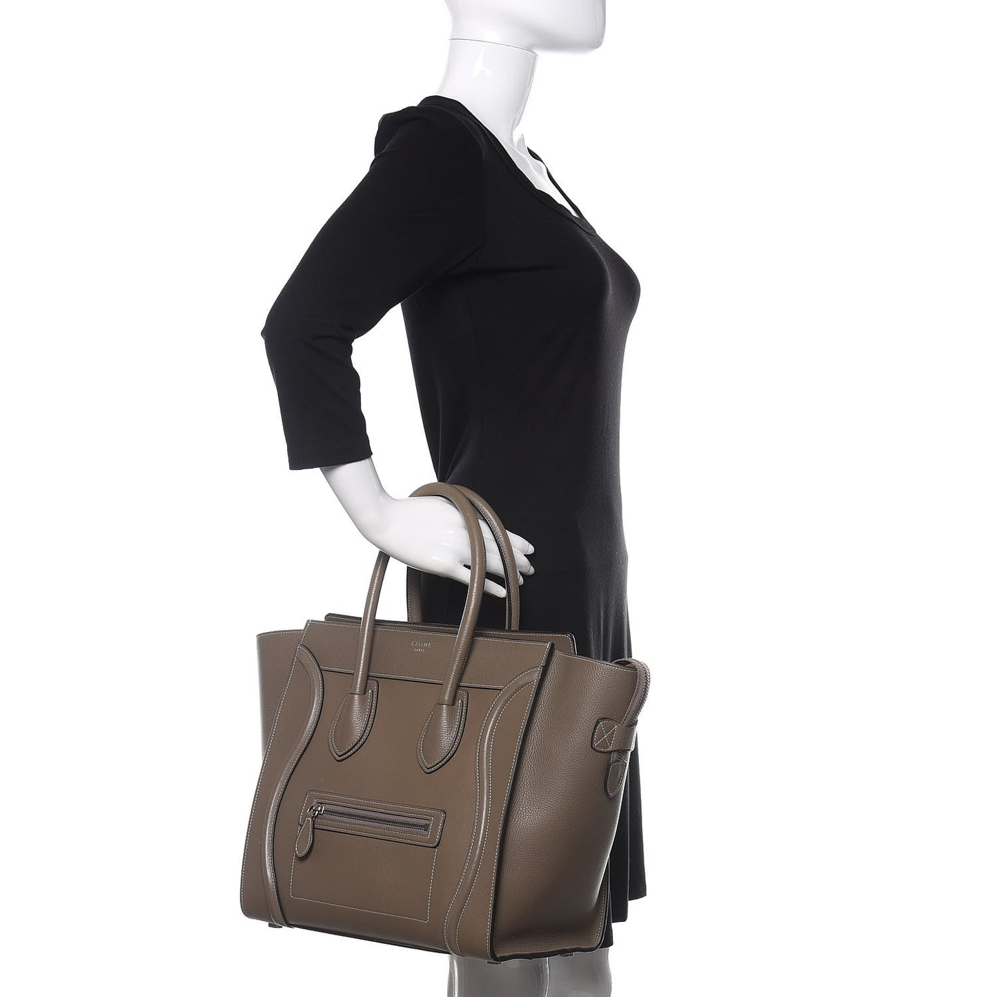 Drummed Calfskin Mini Luggage Souris