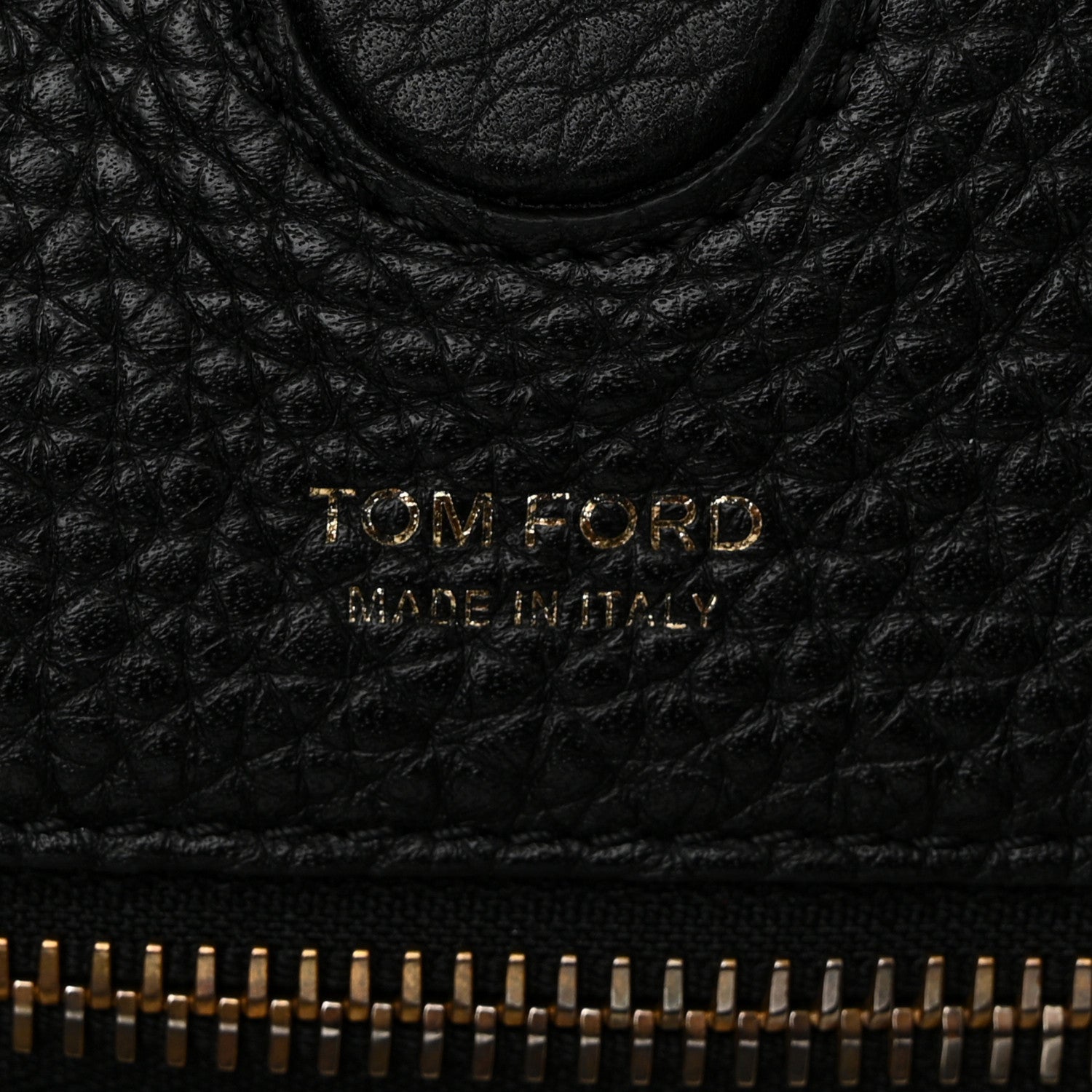 Tom Ford Pebbled Calfskin Large Alix Padlock Zip Hobo Bag Black 7 of 11