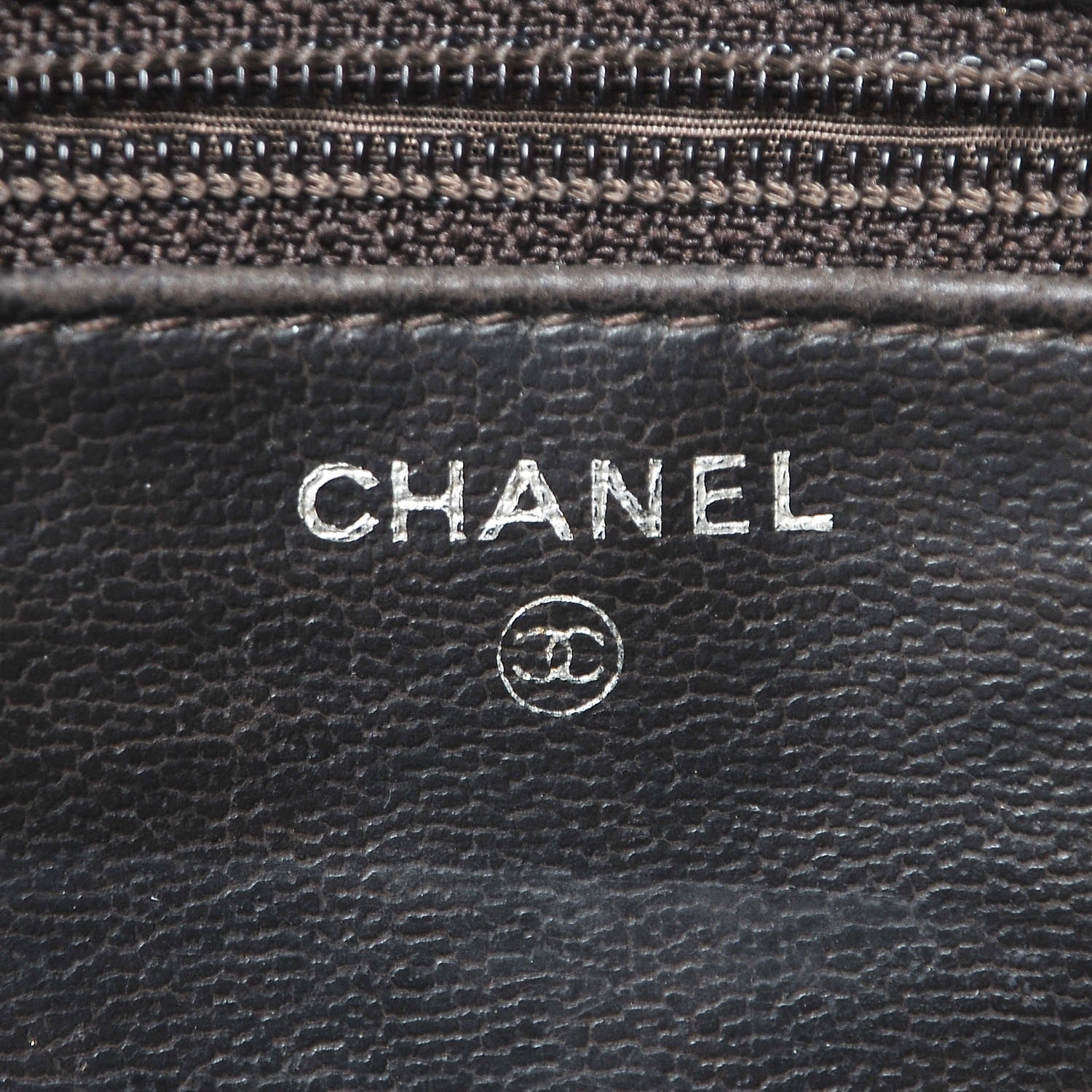 Chanel Caviar Timeless CC Cosmetic Pouch Brown 6 of 17