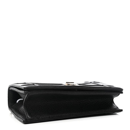 Christian Dior Grained Calfskin Medium Diorama Flap Bag Black 5 of 8