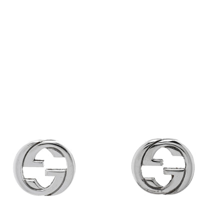Gucci Sterling Silver Interlocking GG Stud Earrings 1 of 5