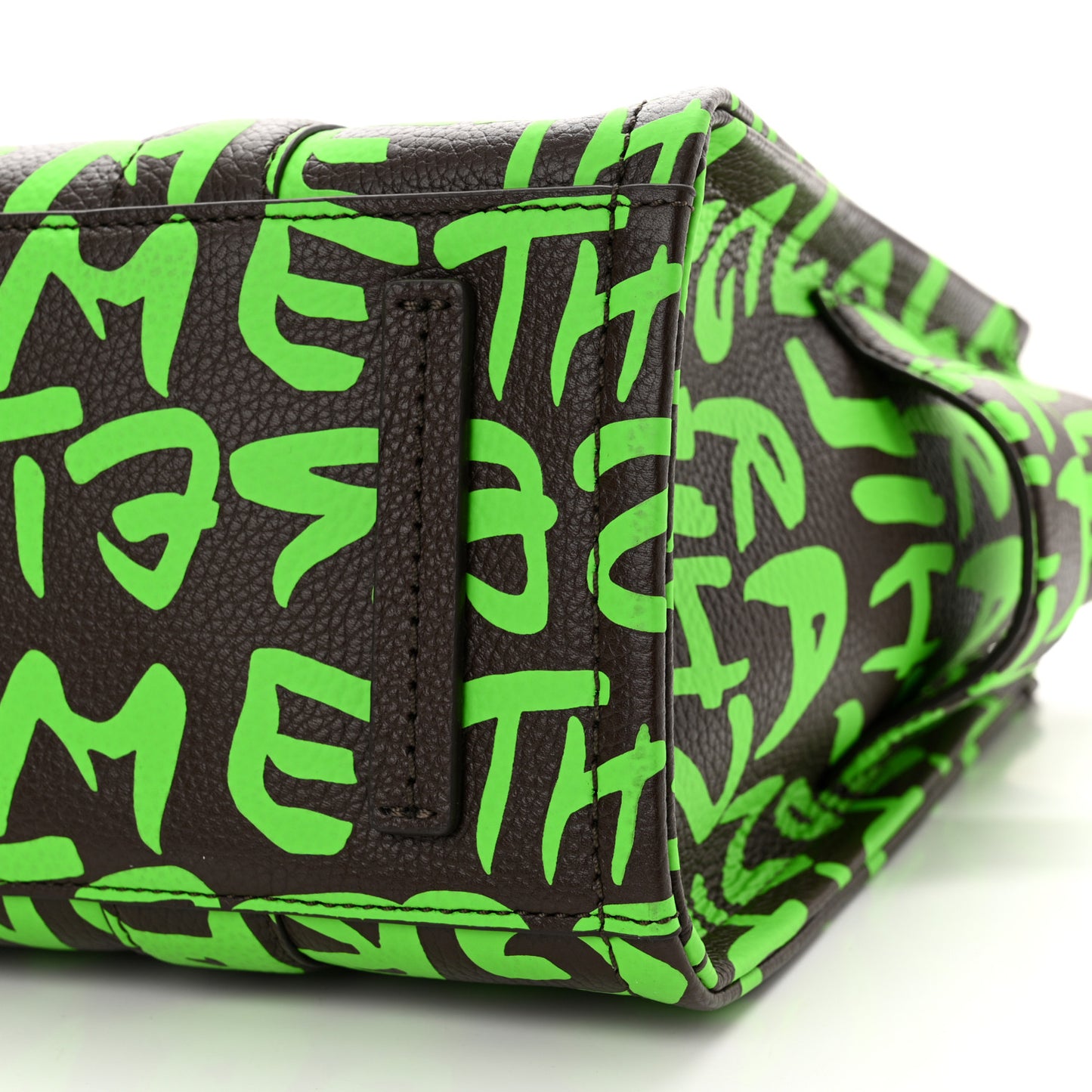 X STEPHEN SPROUSE Grained Calfskin Medium The Tote Bag Green