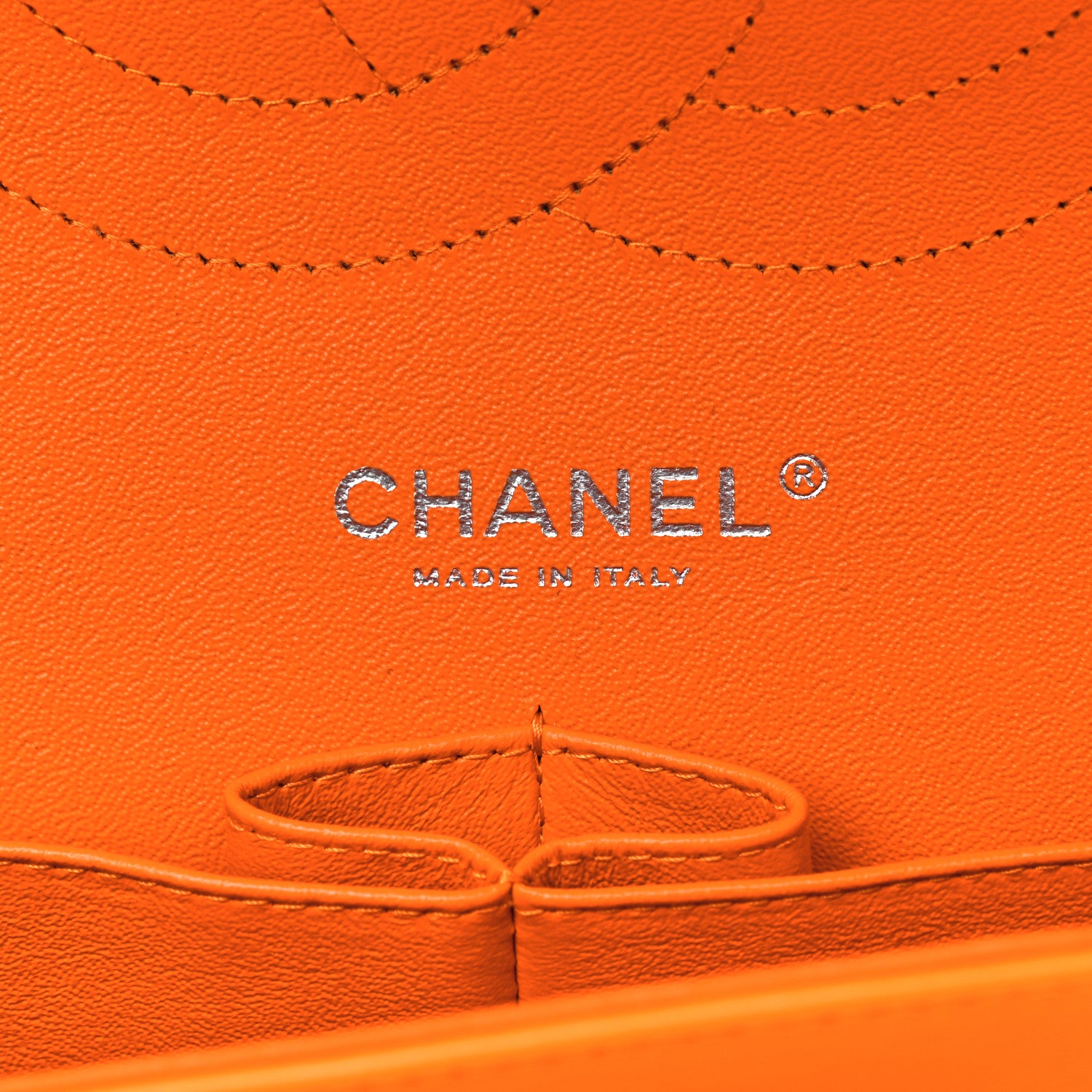 Chanel Patent Quilted Jumbo Double Flap Orange 6 of 9