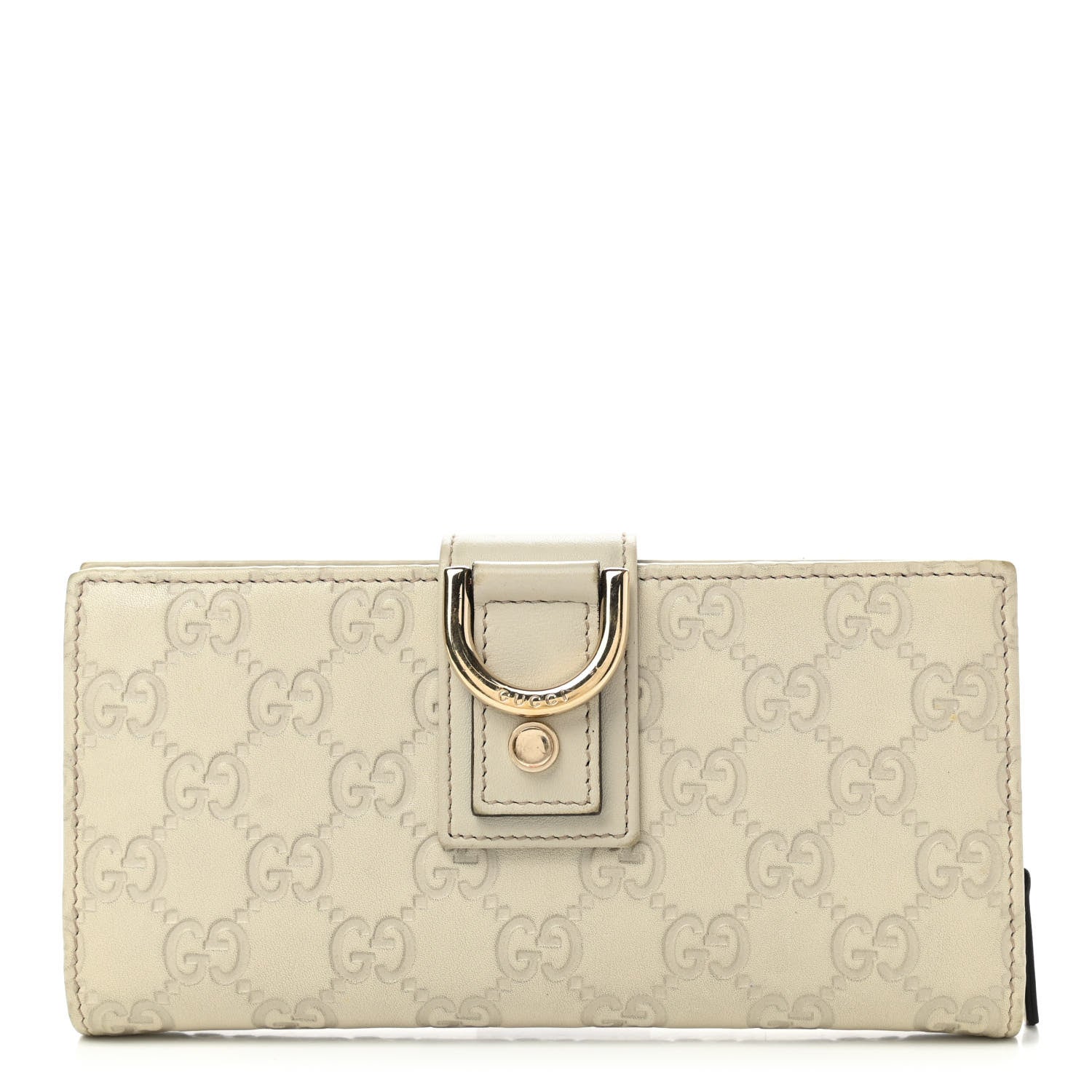 Gucci Guccissima Abbey Continental Wallet Off White 1 of 8